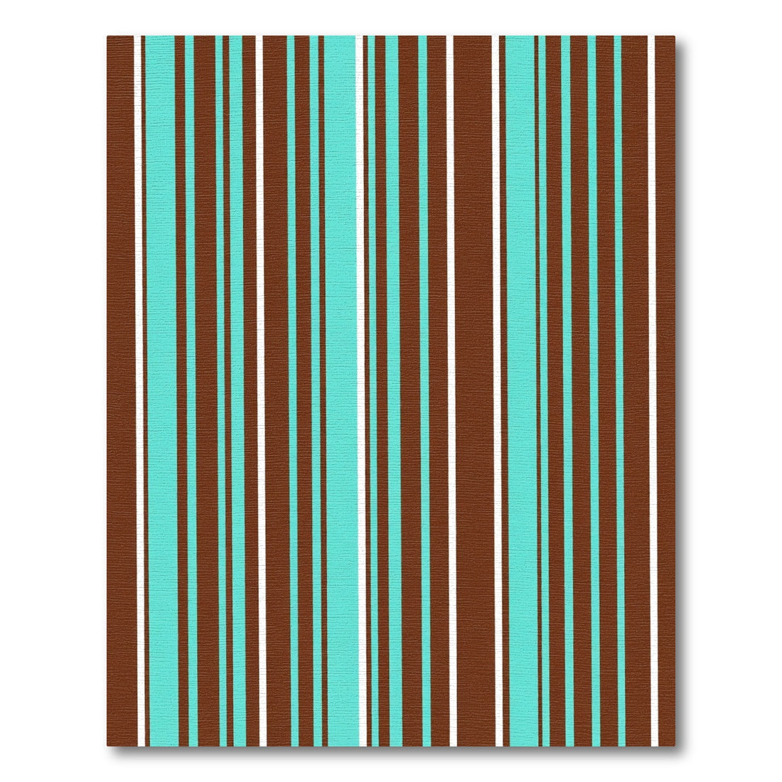 Brown Turquoise White Stripe Rug
