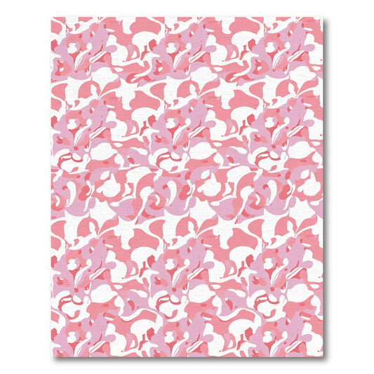 Pink Camo Abstract Overlay Rug