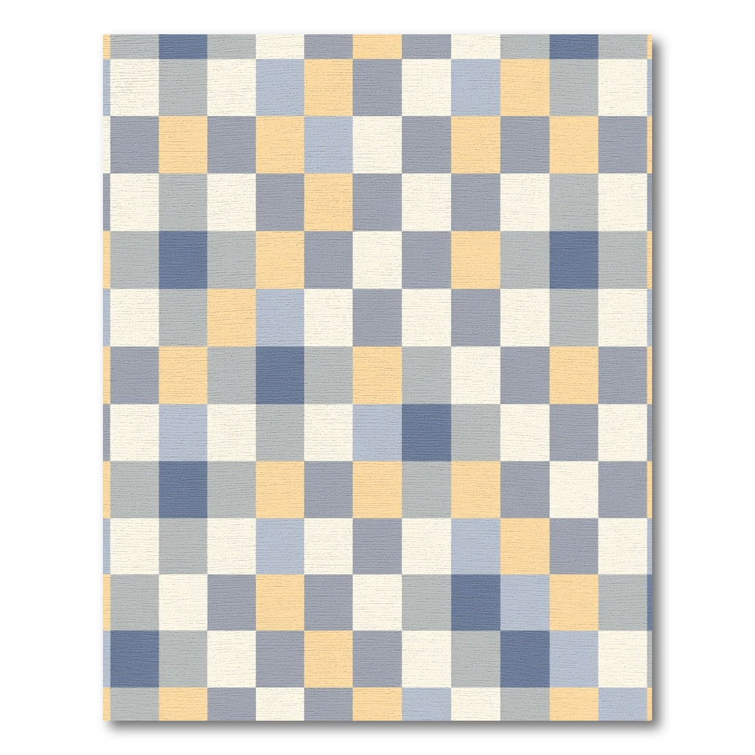 Soft Pastel Checkered Squares Rug