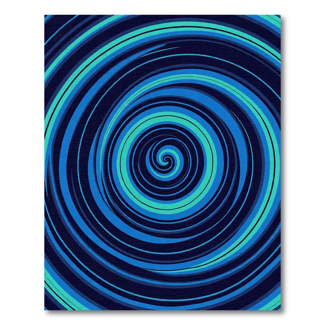 Oceanic Blue Swirling Lines Rug