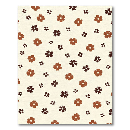 Brown Floral Scatter In Cream Rug