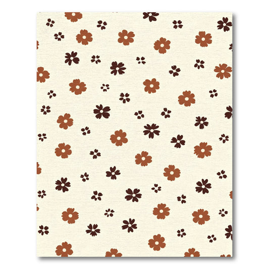 Brown Floral Scatter In Cream Rug