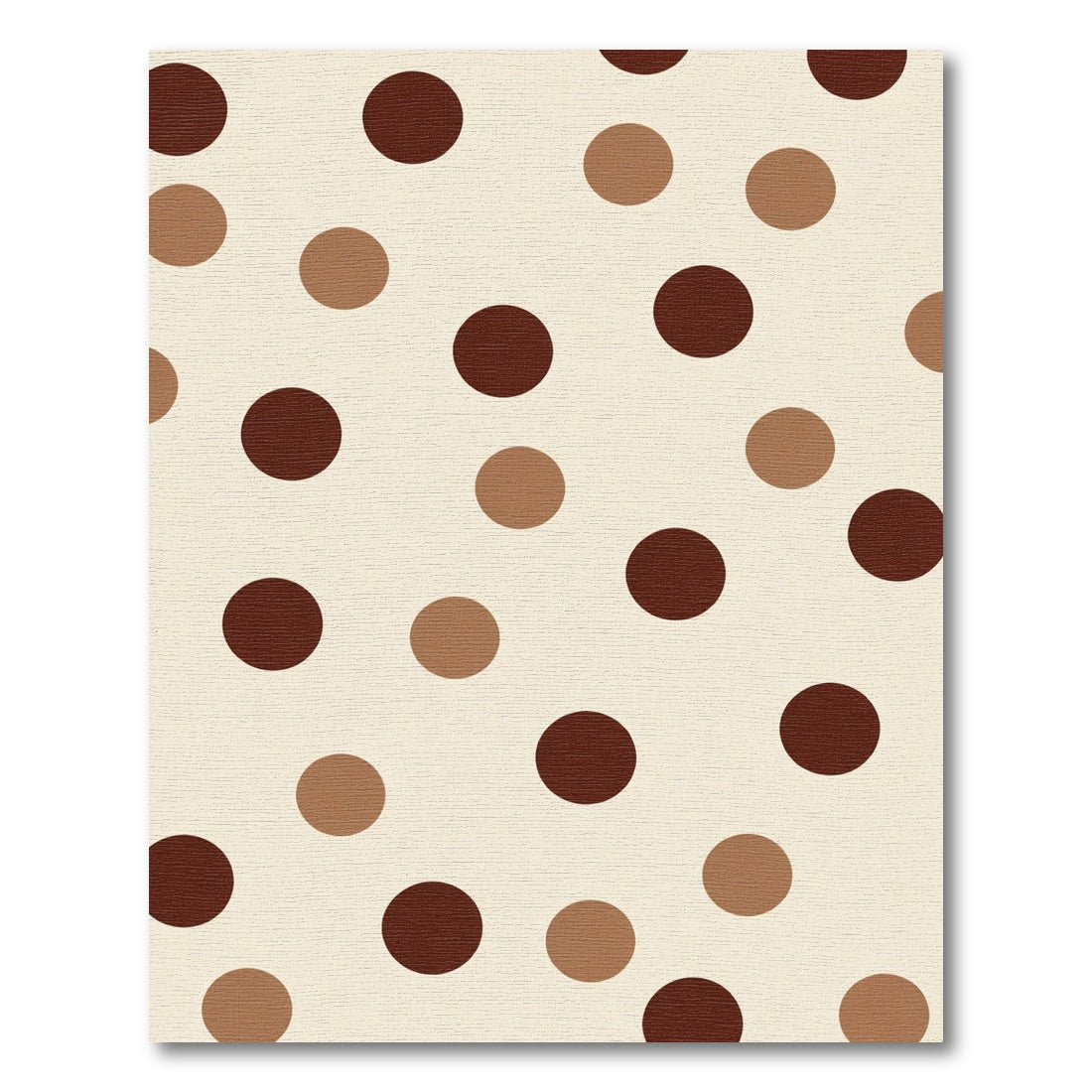 Cream Brown Polka Dot Arrangement Rug