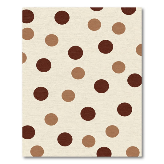 Cream Brown Polka Dot Arrangement Rug