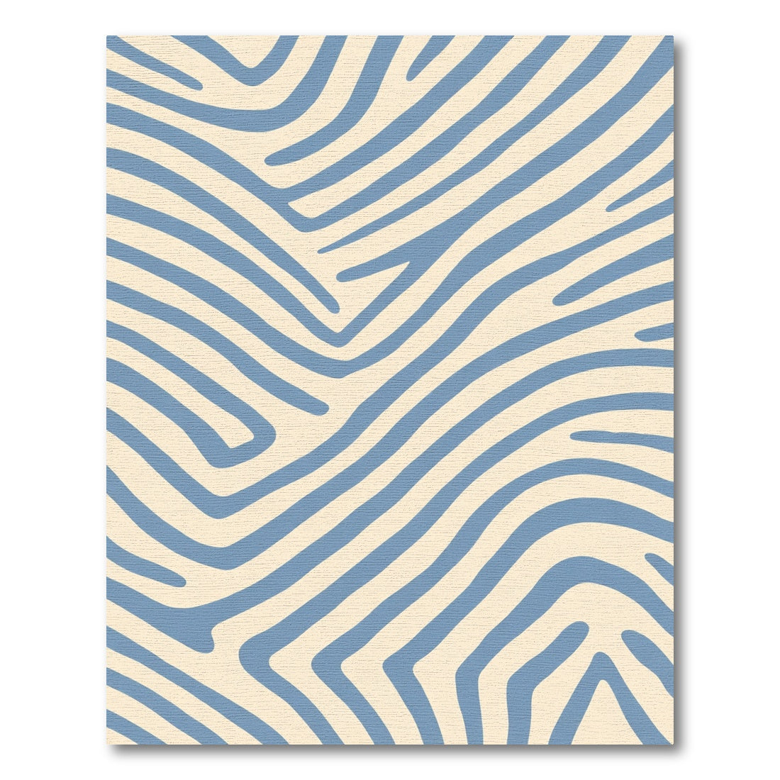 Light Blue And Cream Abstract Waves Rug