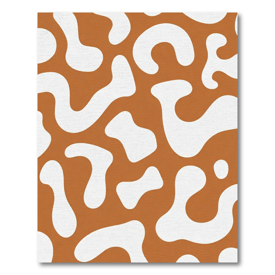 Burnt Orange Organic Blob Rug