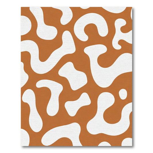 Burnt Orange Organic Blob Rug