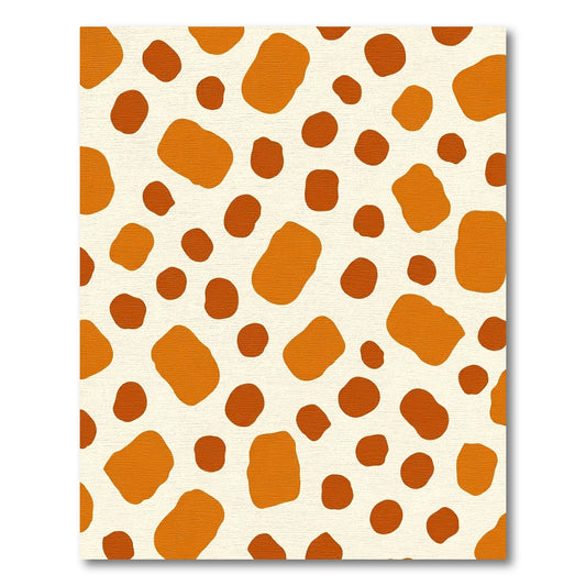 Orange Brown Scattered Spots Rug