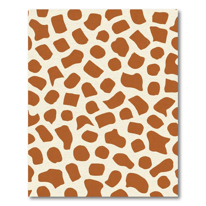 Brown Giraffe Spot Pattern Rug