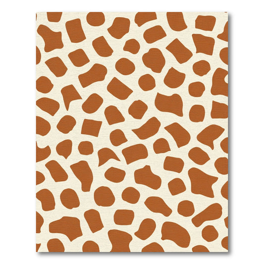 Brown Giraffe Spot Pattern Rug