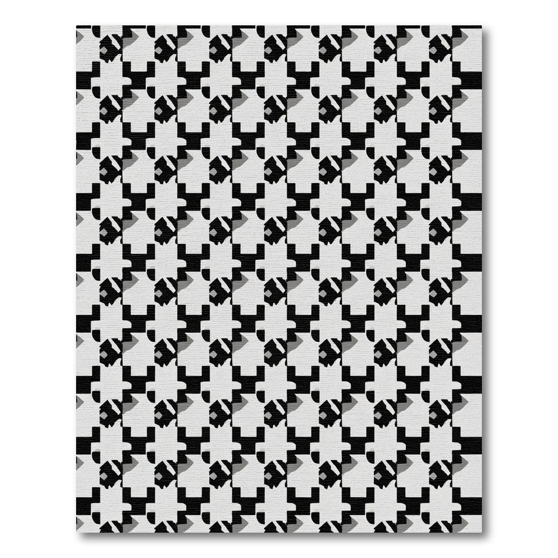 Monochromatic Geometric Houndstooth Rug