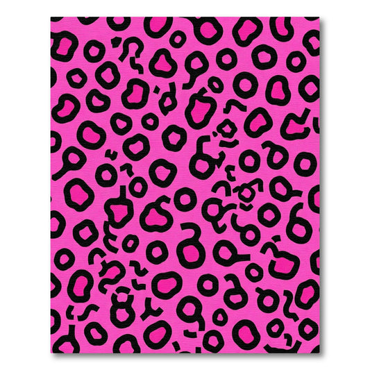 Pink Black Animal Spots Rug