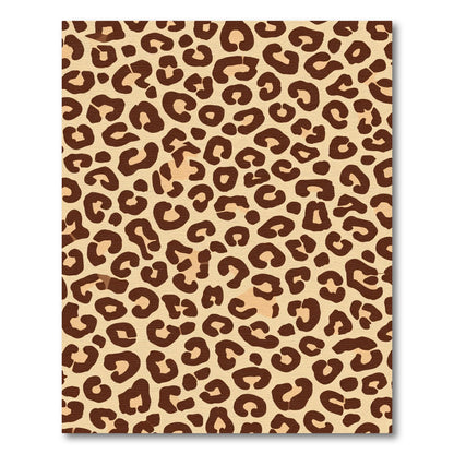 Golden Brown Leopard Spots Texture Rug