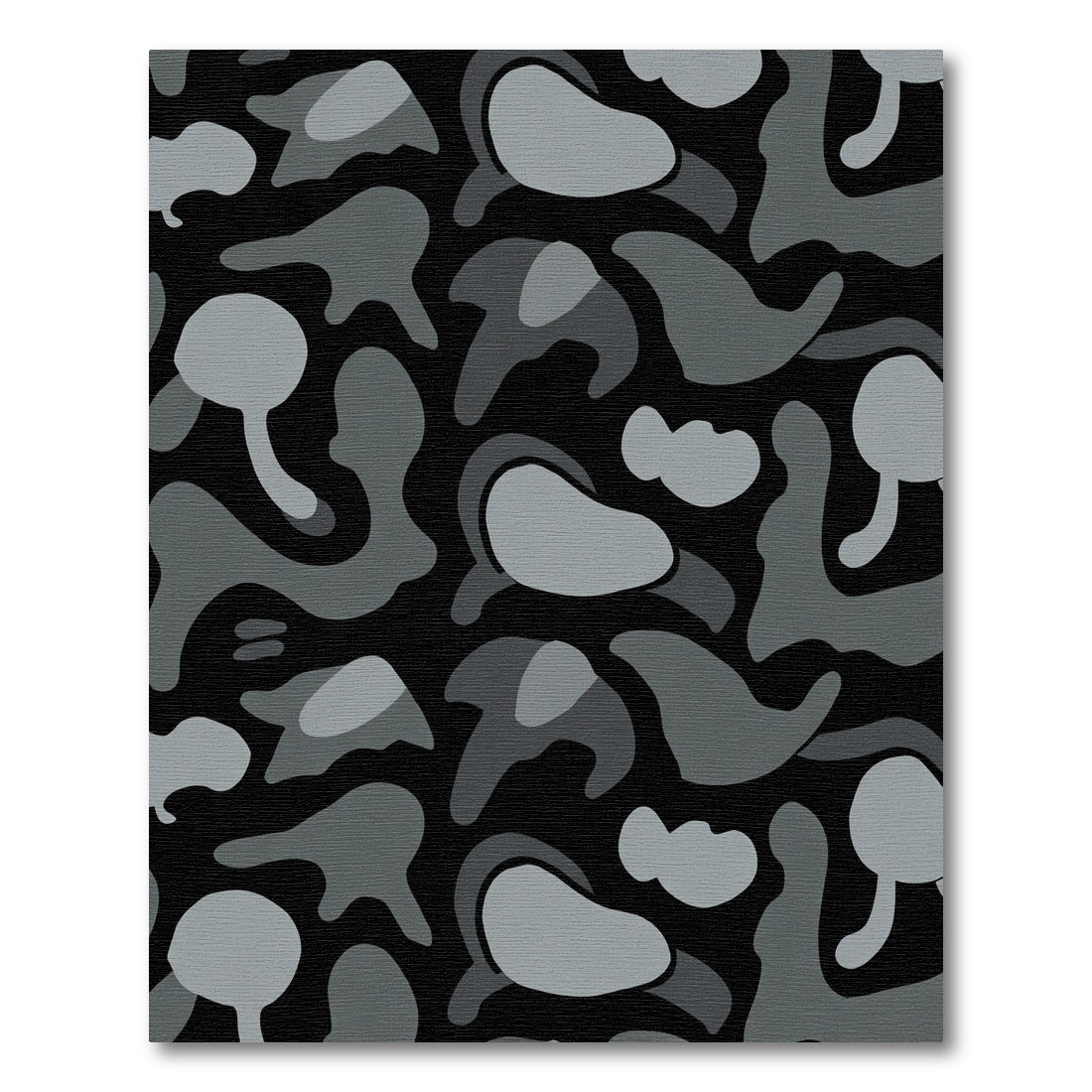 Monochromatic Abstract Amorphous Shapes Rug