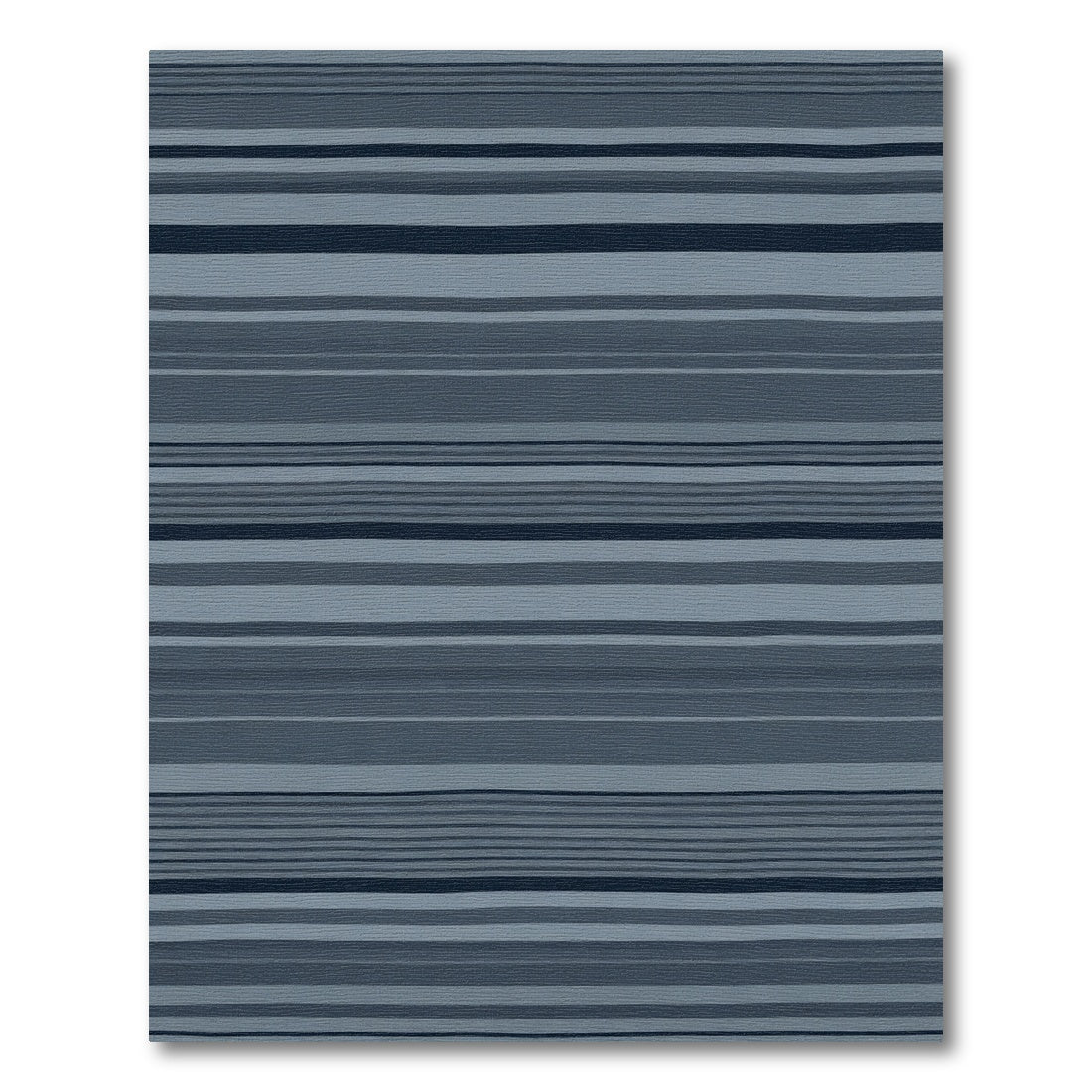 Cool Blue Varied Stripe Rug