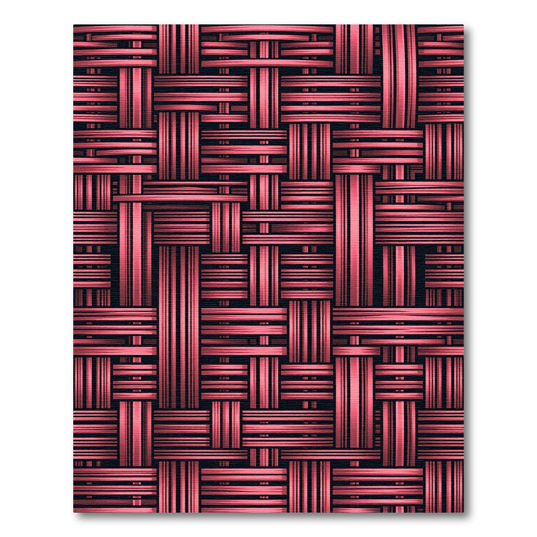 Woven Coral Lattice Texture Rug