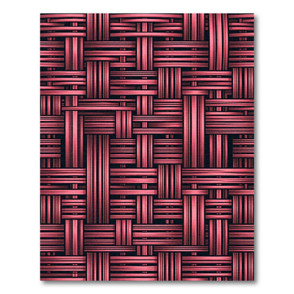 Woven Coral Lattice Texture Rug