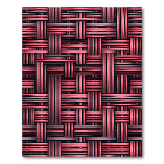 Woven Coral Lattice Texture Rug