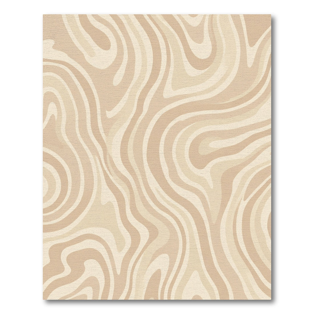 Neutral Abstract Swirl Wood Grain Rug