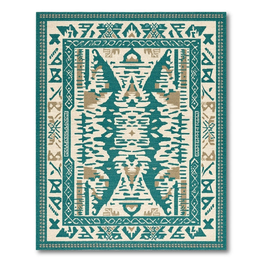 Teal Heritage Tribal Area Rug