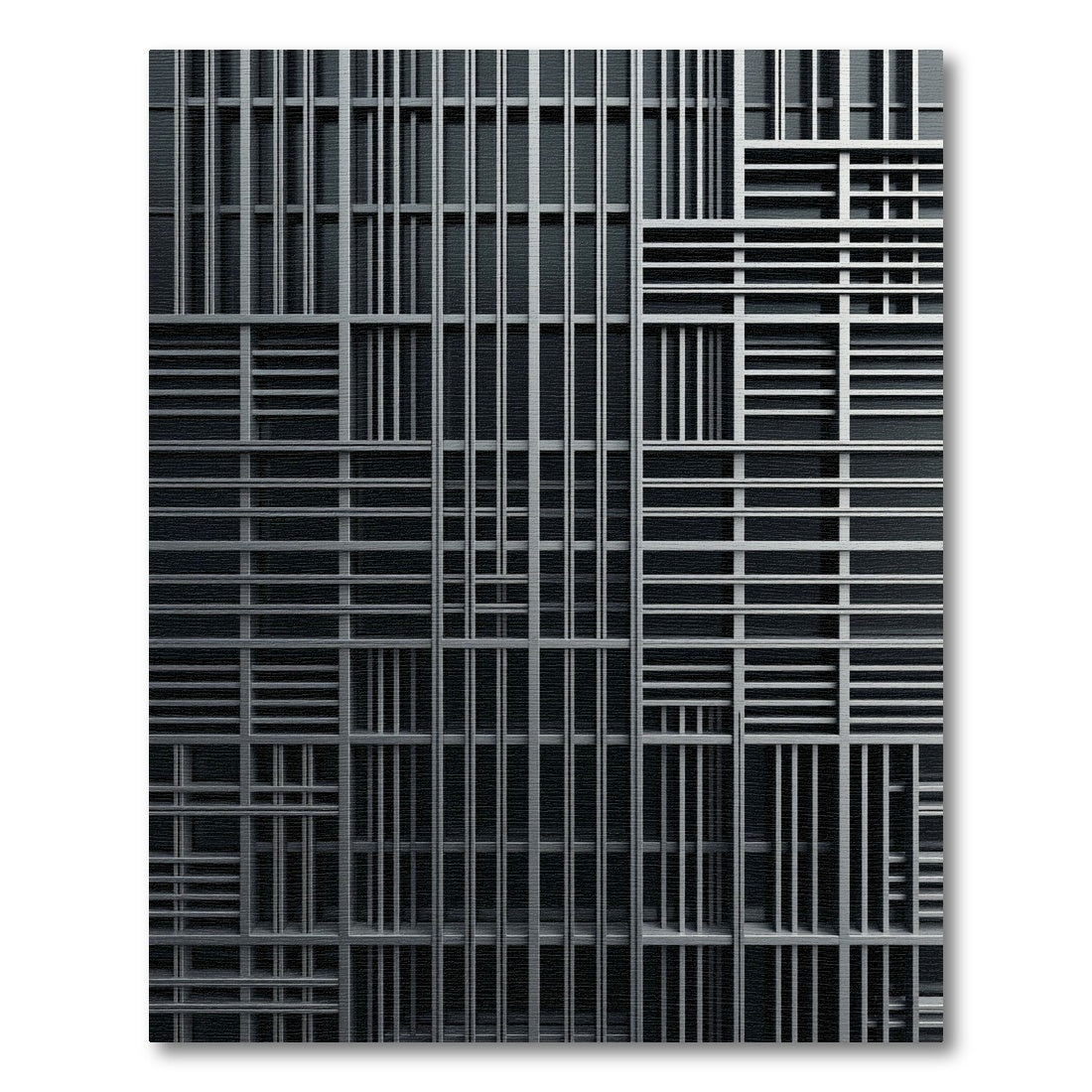 Modern Dark Gray Geometric Assemblage Rug