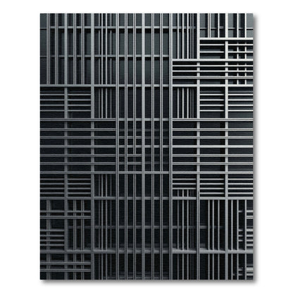 Modern Dark Gray Geometric Assemblage Rug