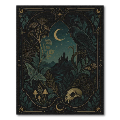 Mystic Raven Castle Area Rug