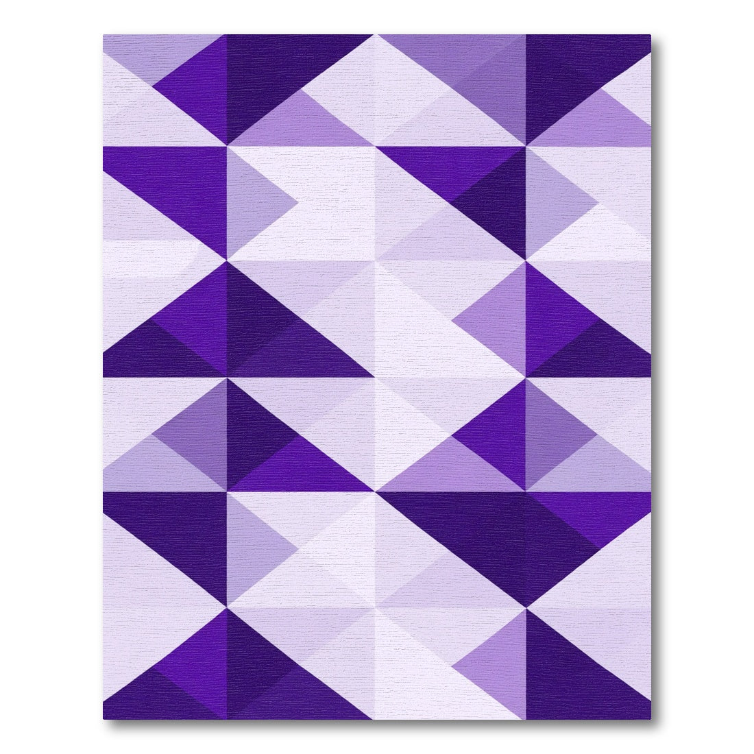 Gradient Purple Geometric Diamond Weave Rug