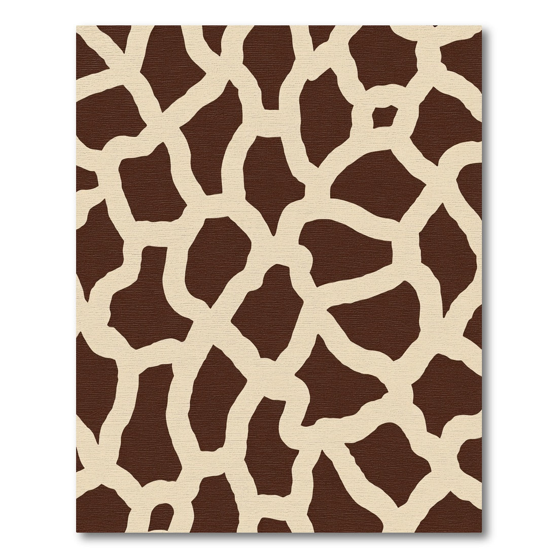 Brown Cream Giraffe Spot Rug