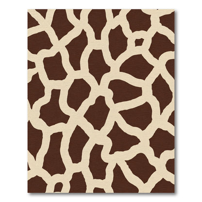 Brown Cream Giraffe Spot Rug
