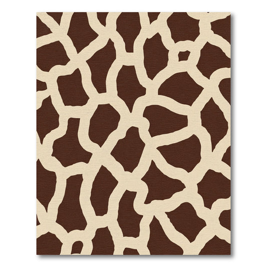 Brown Cream Giraffe Spot Rug
