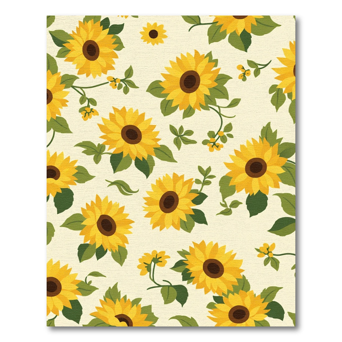 Golden Yellow Sunflower Garden Arrangement Rug