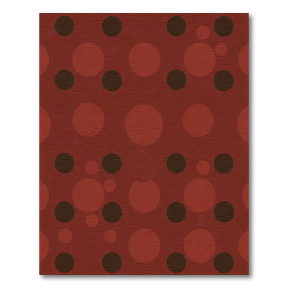 Crimson Red Polka Dot Whimsy Rug