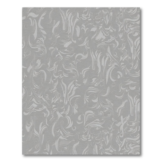 Soft Gray Abstract Swirl Vining Rug