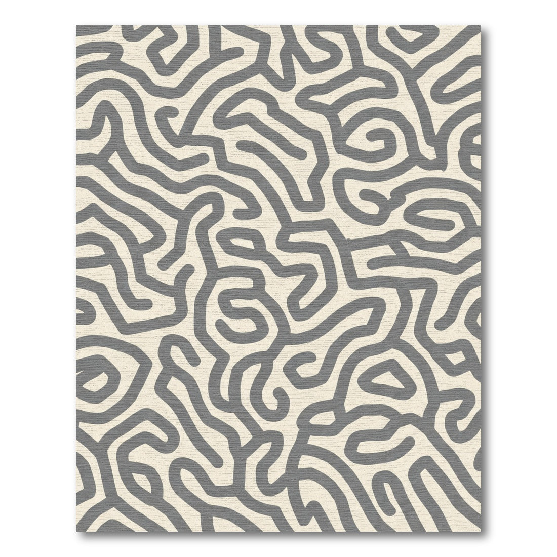Gray Organic Maze Contour Rug