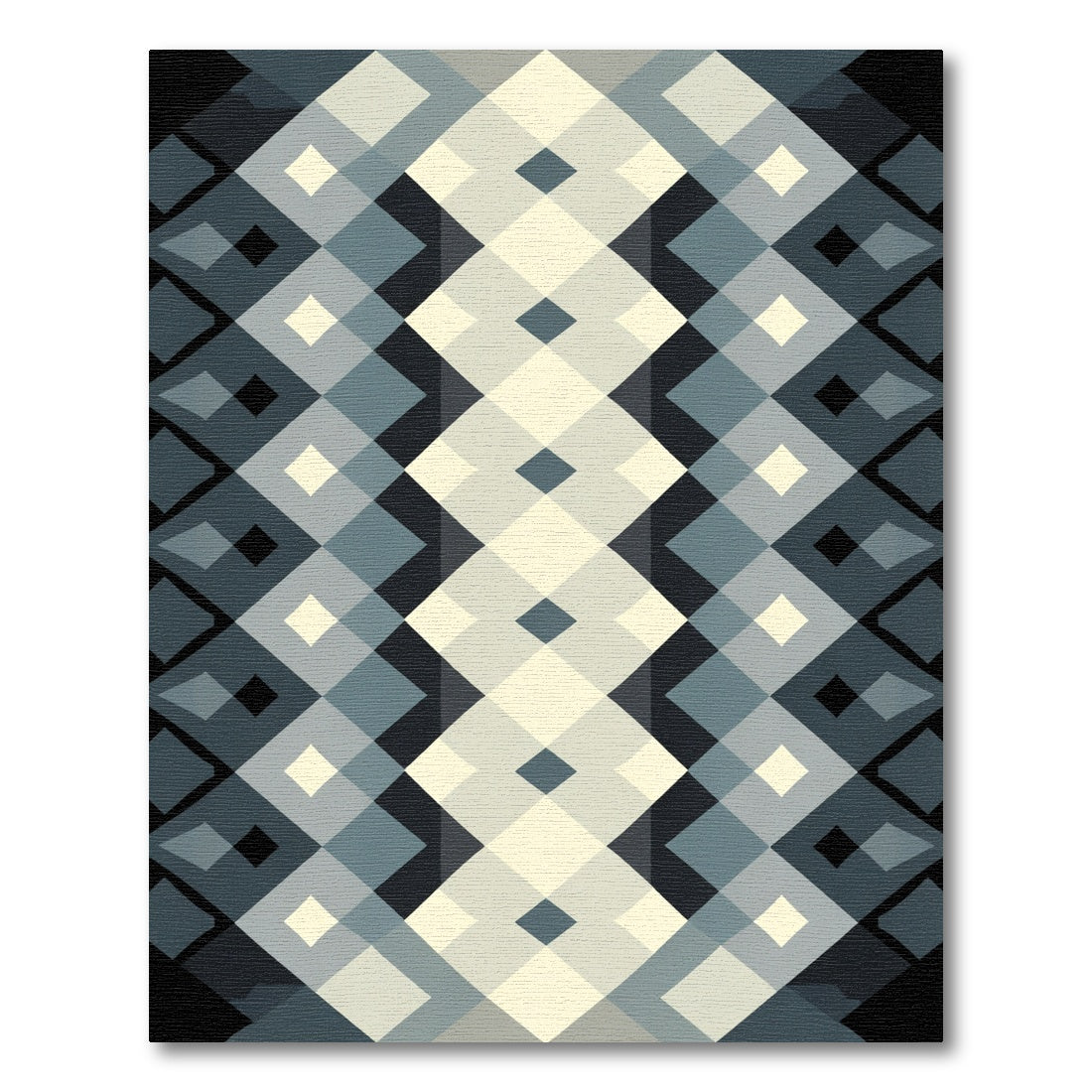 Modern Gradient Diamond Stripe Rug
