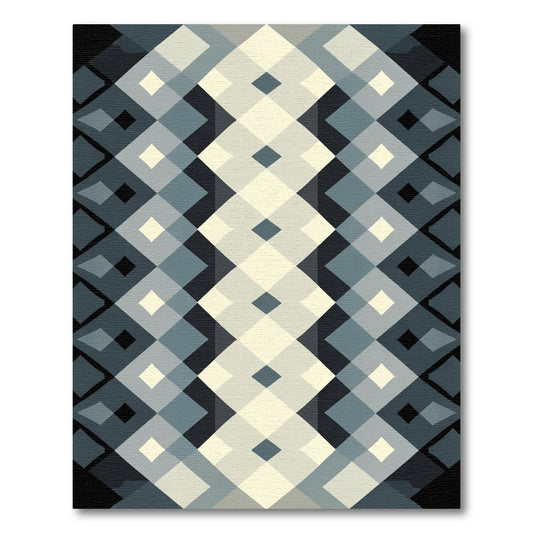 Modern Gradient Diamond Stripe Rug