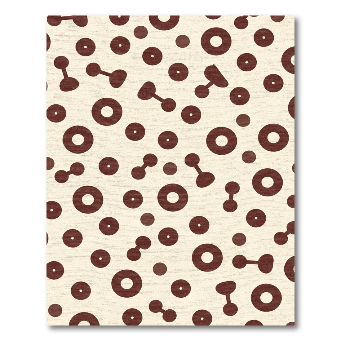 Brown Dots And Dumbbell Shapes Rug