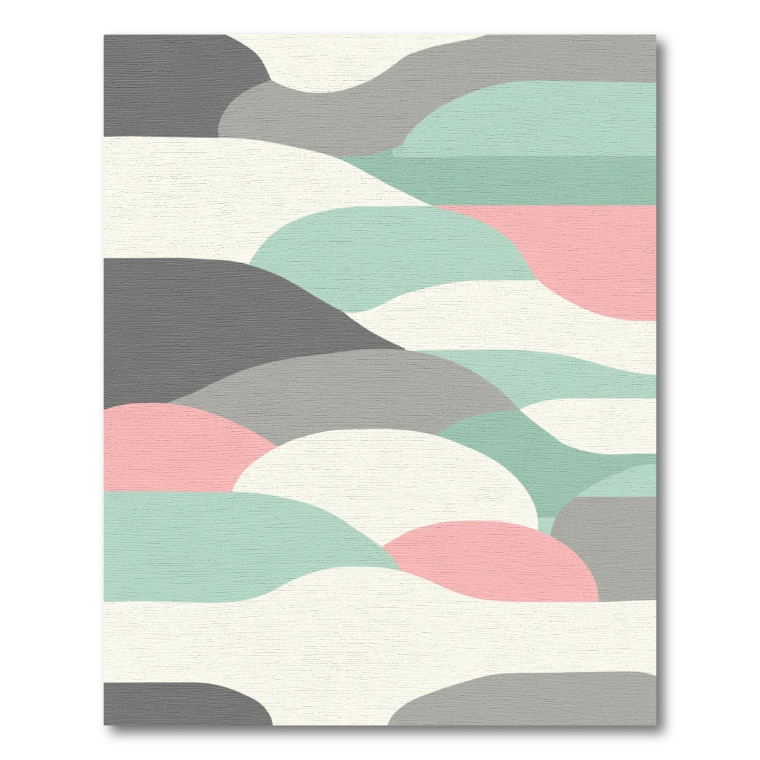 Pastel Curves Organic Landscape Rug