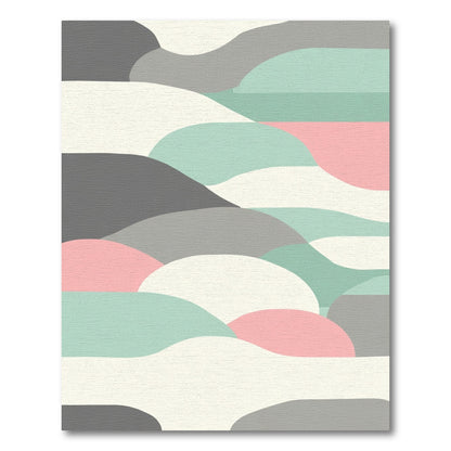 Pastel Curves Organic Landscape Rug