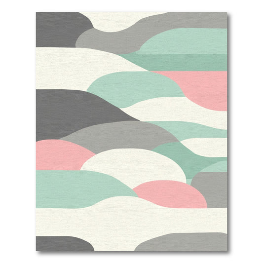 Pastel Curves Organic Landscape Rug