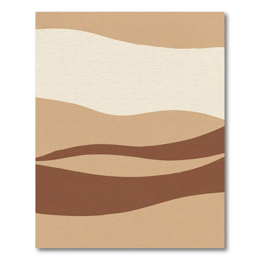 Earthy Gradient Abstract Wave Rug