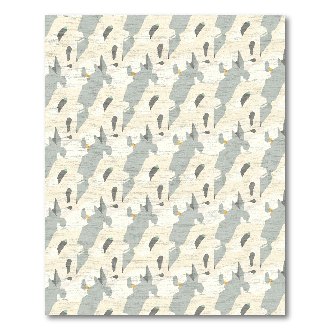 Abstract Pastel Shapes Repeating Composition Rug