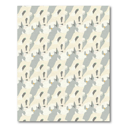 Abstract Pastel Shapes Repeating Composition Rug