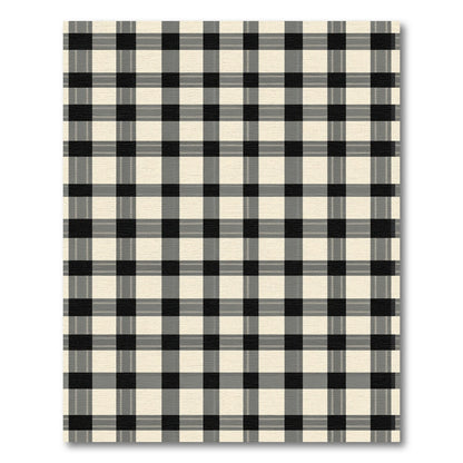 Classic Black Cream Tartan Check Rug