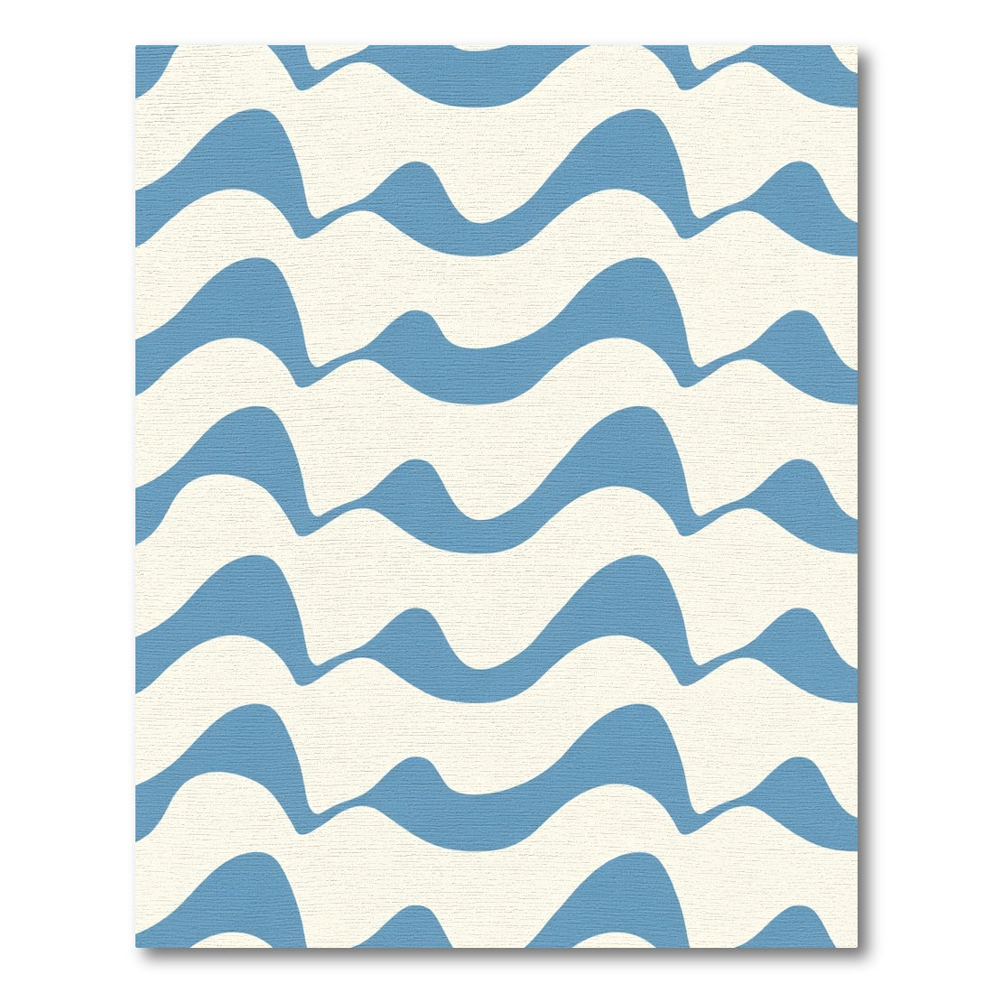 Cerulean Wave Abstract Stripes Rug
