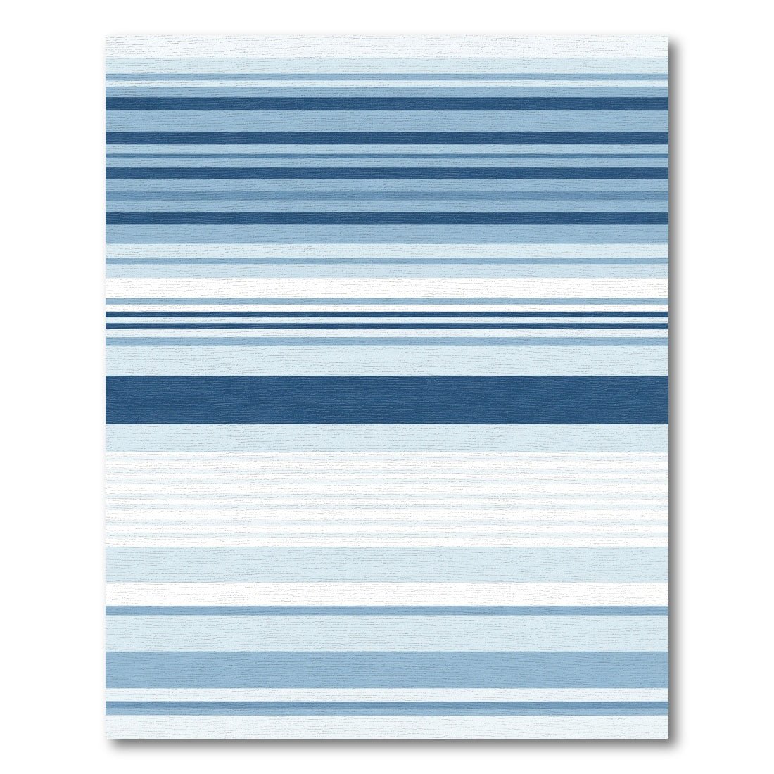 Cool Blue Horizontal Stripe Gradient Rug