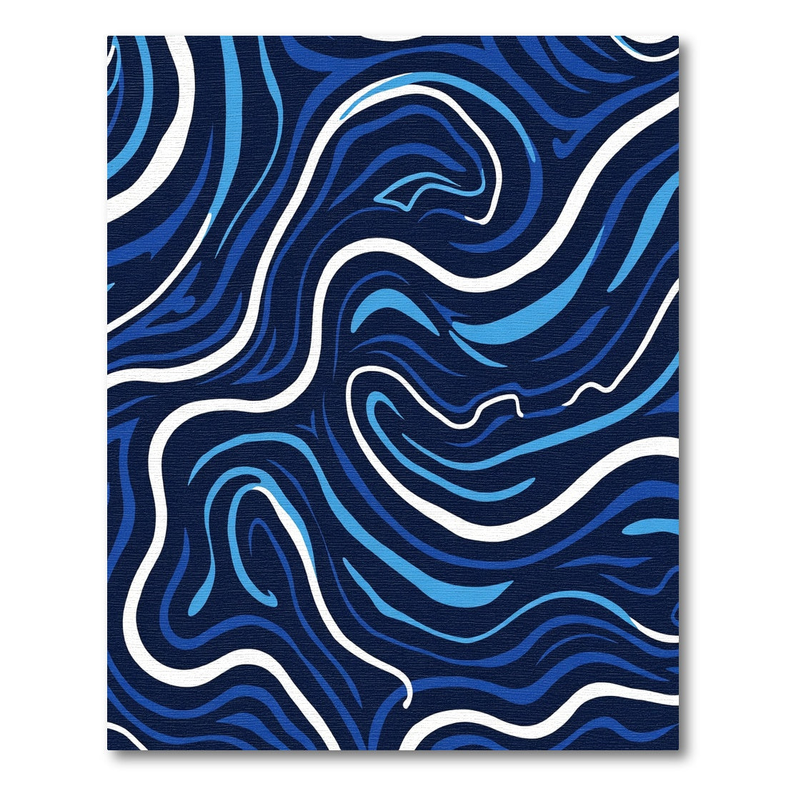 Deep Blue Swirls abstract wave Rug