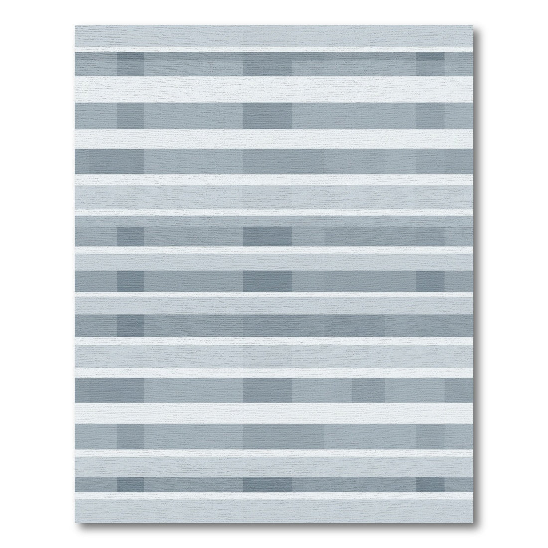 Simple Gray Horizontal Stripe Rug