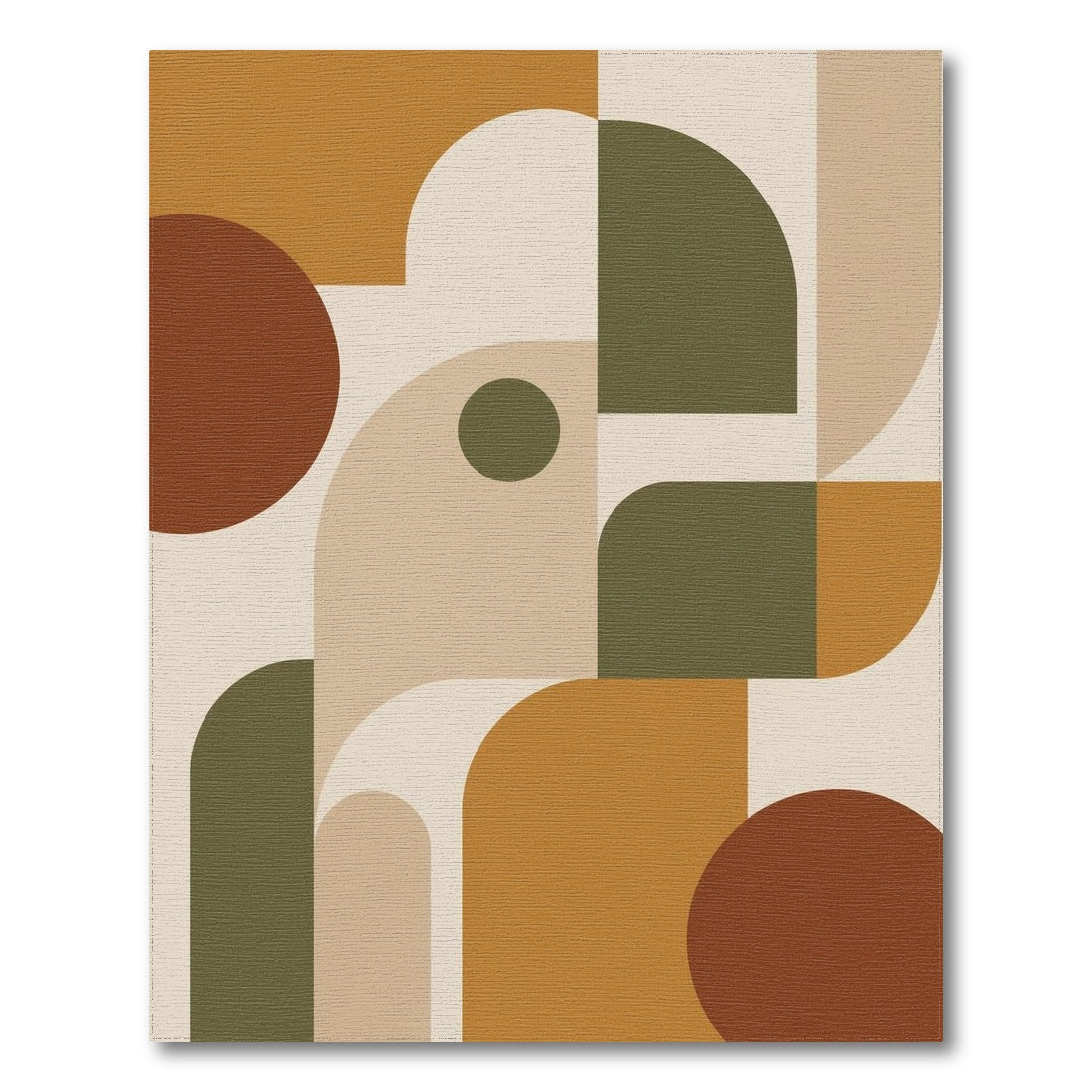 Modern Geometric Brown Tan No. 3 Area Rug